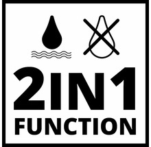 Symbool voor waterafstotende 2-in-1-functie