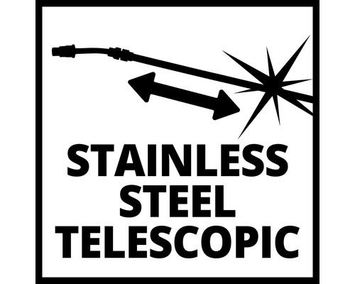 Symbool voor roestvrijstalen telescopische functie