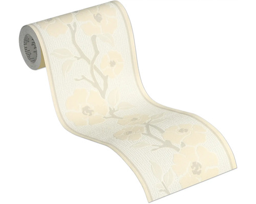 Behangrand met bloemmotief op rol