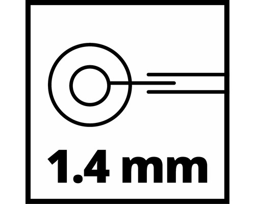 Symbool voor 1.4 millimeter diameter