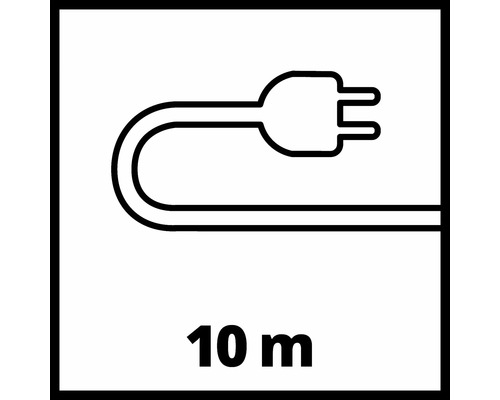 Symbool voor een 10 meter lange stroomkabel