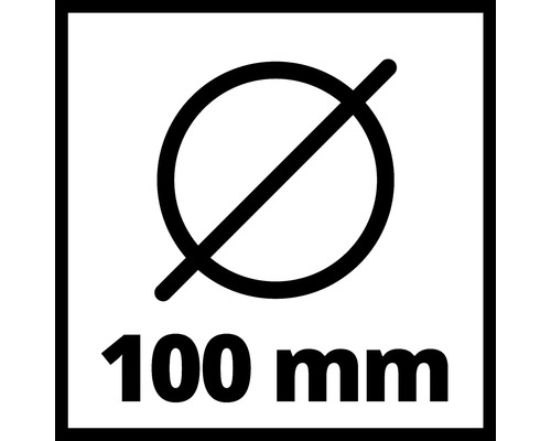 Symbool voor 100 millimeter diameter