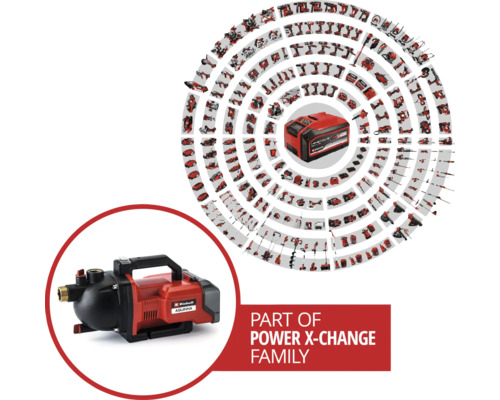 Einhell Aquinna hydrofoorpomp als onderdeel van de Power X-Change familie