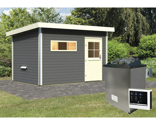 Tuin sauna met kachel en besturing