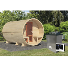 Vatvormige sauna met kachel voor de tuin