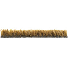Close-up van een kokosvezeltapijt met een rug van rubber.