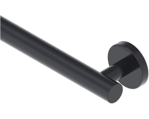 Zwarte handdoekhouder voor wandmontage