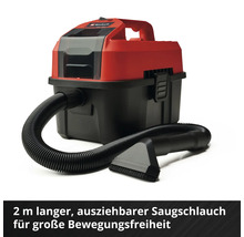 Nat- en droogzuiger met zuigbuis en borstel