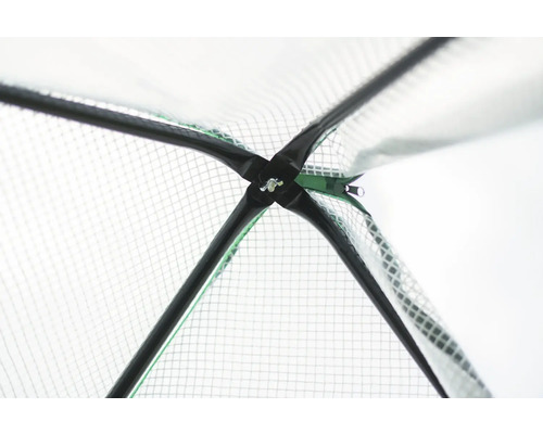 Detailopname van het verbindingsstuk van een kasconstructie