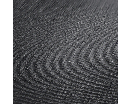 Close-up van een zwarte stof met diagonale textuur