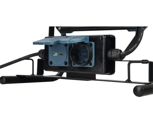 Close-up van stopcontact met USB-aansluiting