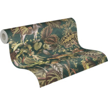 Rol behang met jungle motief met planten en dieren