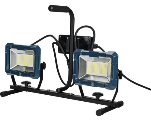 Dubbele led bouwlamp met handgreep