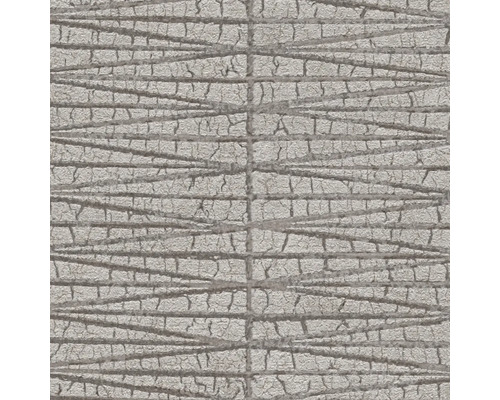 Behang met horizontale lijnen en craquele effect