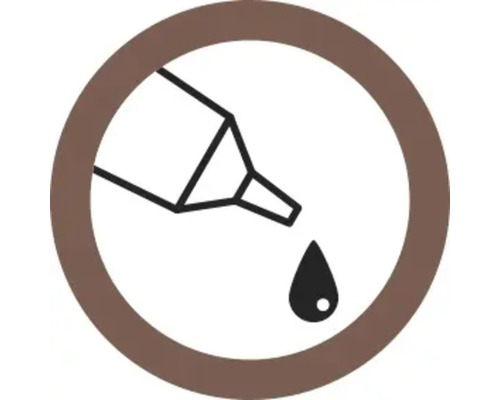 Symbool voor druppelvrije toepassing