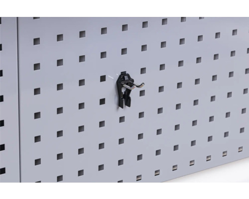 Geperforeerde wand met gereedschapshaak voor gereedschapsopslag