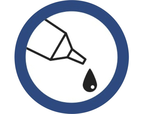 Symbool voor druppelvrije toepassing