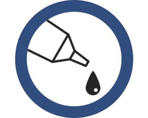 Symbool voor druppelvrije toepassing