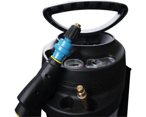 Druksprayer met manometer en spuitlans