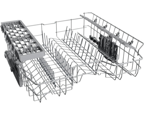 Vaatwasserrek van metaal met vakken