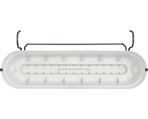 Rechthoekige balkonbak met beugel voor bevestiging