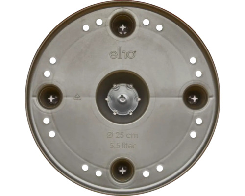 Elho Logo plantenbak schotel met een diameter van 25 centimeter en een inhoud van 5,5 liter