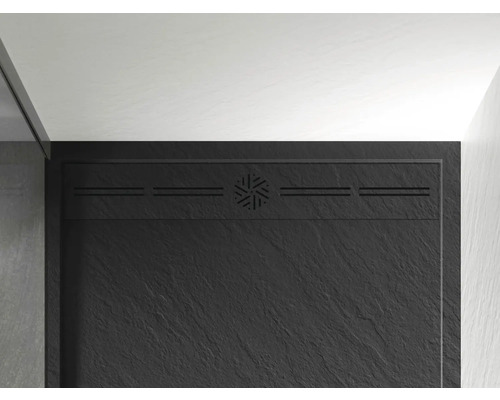 Douchebak met steenmotief en afvoer