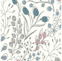 Behang met bloemmotief en bloemendesign