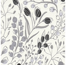 Decoratief bloemmotief met bladeren en bloemen