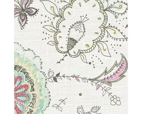 Behang met bloemmotief