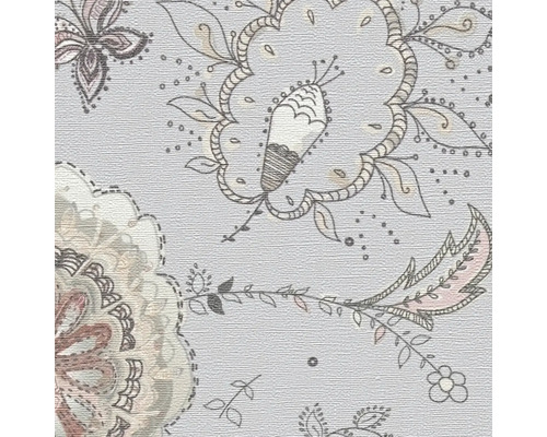 Detail van een behang met bloemmotief