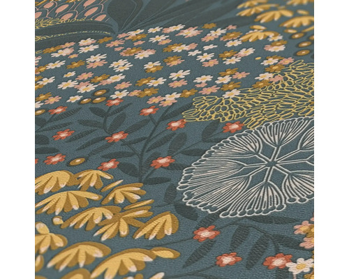 Behang met bloemmotief