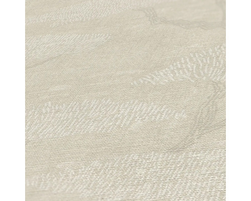 Close-up van een lichtgekleurd textielbehang met patroon