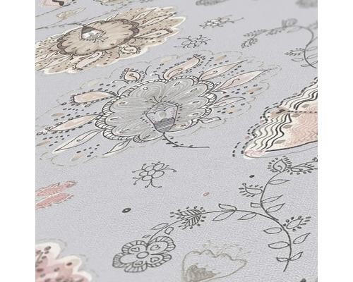 Behang met bloemmotief