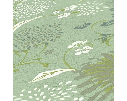 Gedetailleerde afbeelding van een behang met bloemmotief