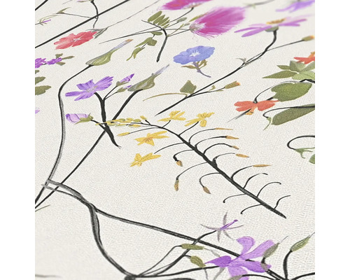 Close-up van een behang met bloemmotief