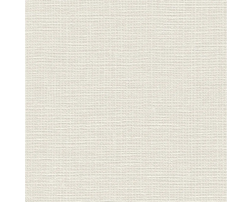 Close-up van een wit vinylbehang met een fijne weefstructuur.