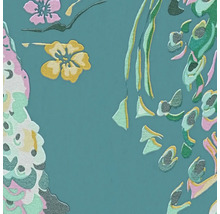 Detail van een behang met bloemmotief