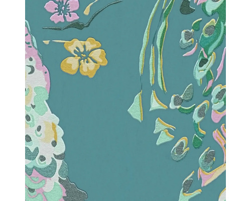 Detail van een behang met bloemmotief