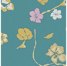 Behang met bloemmotief