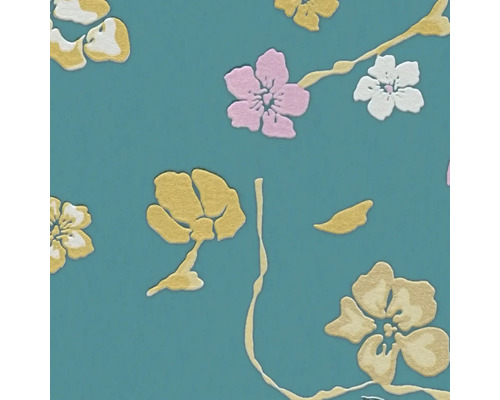 Behang met bloemmotief