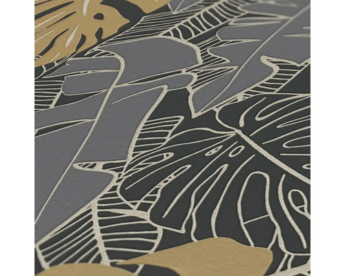 Behang met bladerpatroon