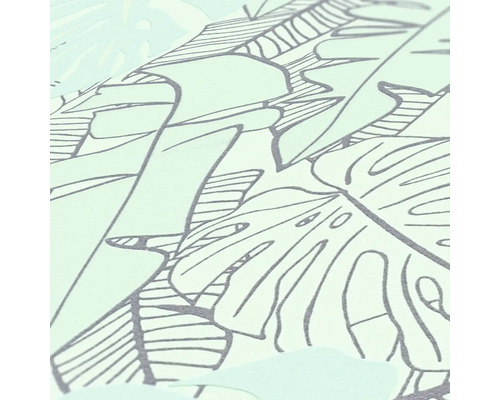 Close-up van een behang met plantenmotief