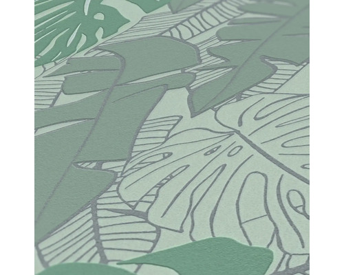 Behang met bladerpatroon