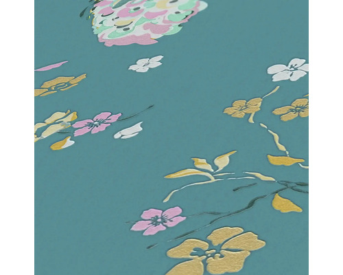 Close-up van een behang met bloemmotief