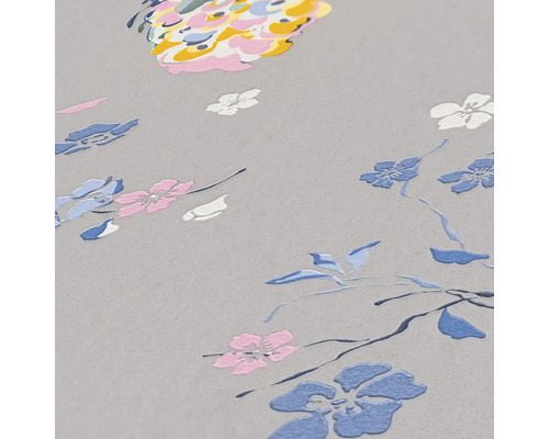 Close-up van een behang met bloemmotief