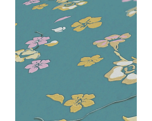 Behang met bloemmotief