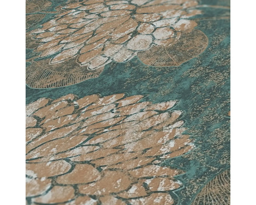 Gedetailleerde weergave van een patroonbehang met bloemmotief