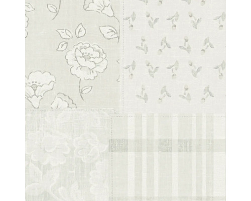 Behang met bloemmotieven en strepen