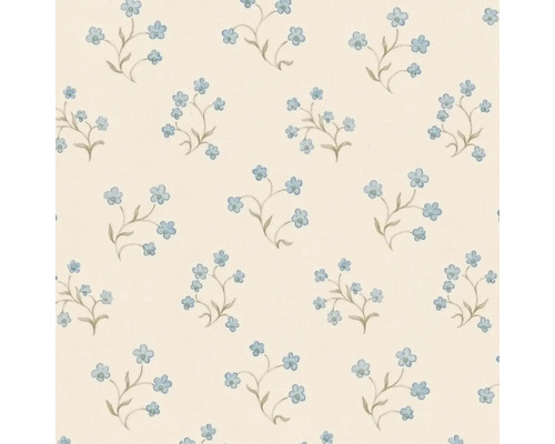 Patroon met blauwe vergeet-mij-nietjes op een beige achtergrond